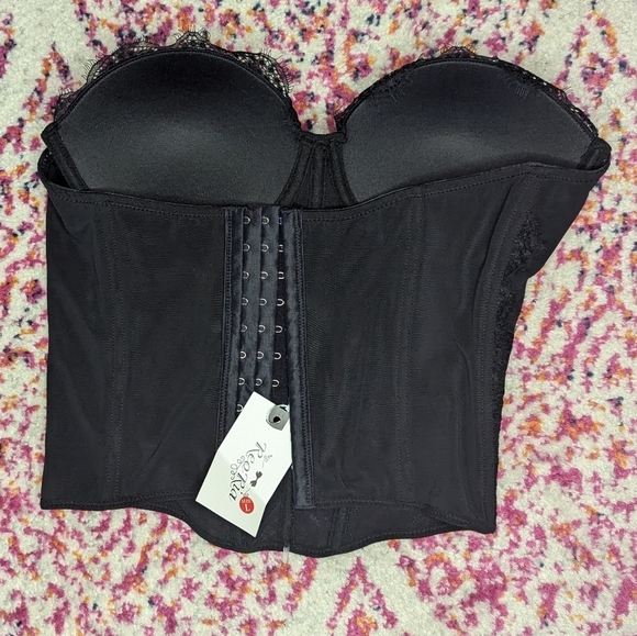 NWT Reo Ria Black Lace Corset Bra size woman's Large - Picture 8 of 8